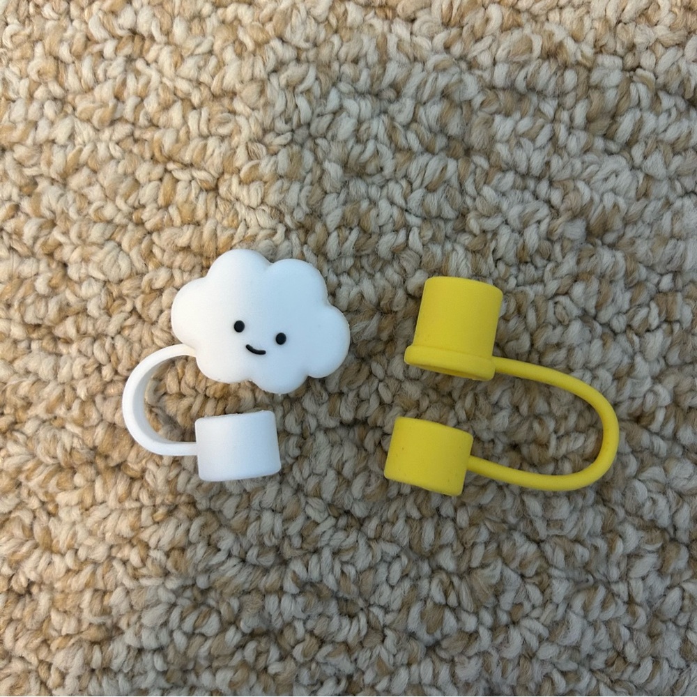 ✨FREE WITH PURCHASE✨ Cloud and Yellow Straw Covers